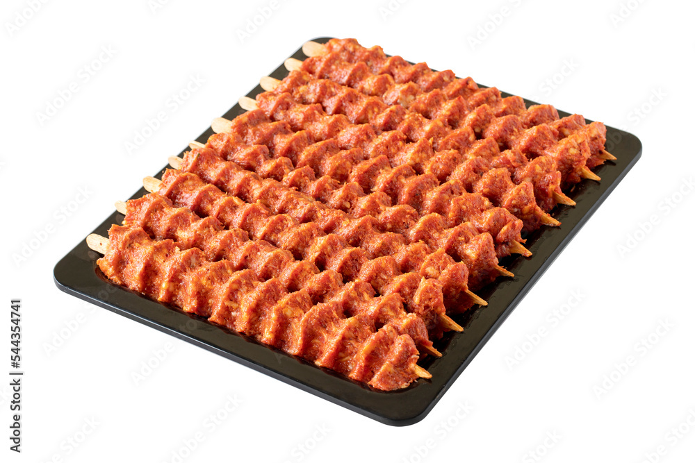 Raw spicy adana kebab. Png image Raw spicy adana kebab. Png image