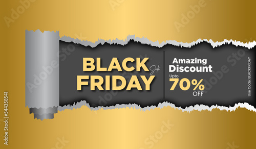 Golden Black friday sale banner