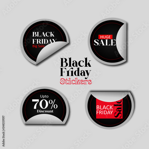 Set of Black Friday labels