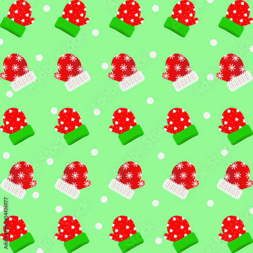 Santa Claus gloves vector illustration