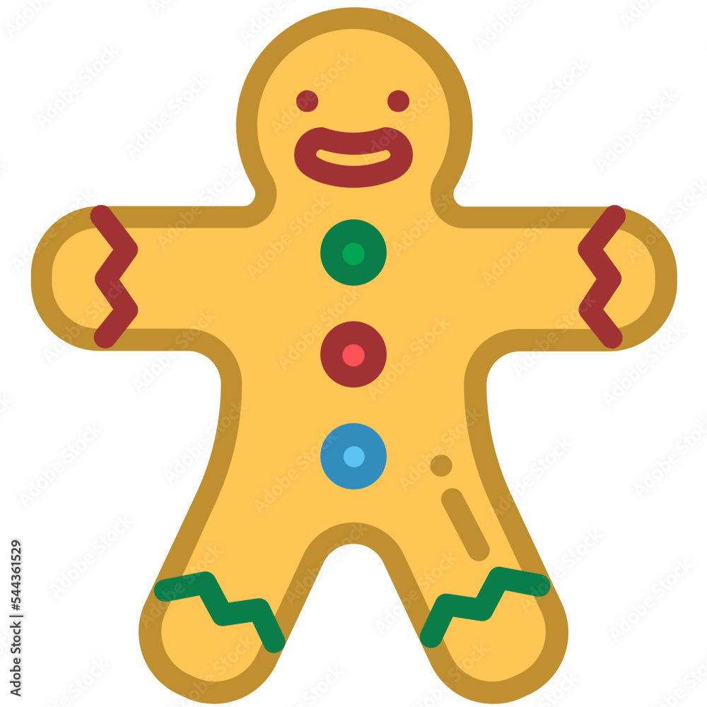 Obraz premium ginger bread flat icon