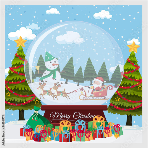 christmas card with santa claus