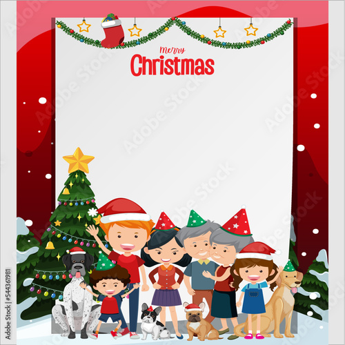christmas card with santa claus