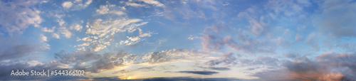 Sunset and evening sky with clouds for background. © artmim