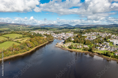 Aerial view of Donegal Town, County Donegal, Ireland