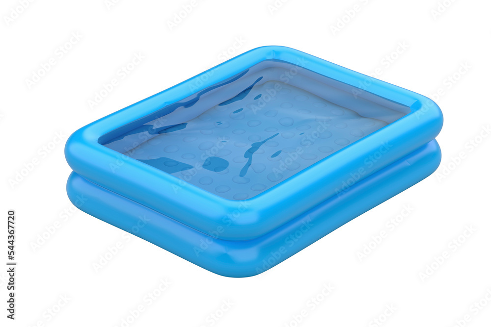 Rectangular paddling pool on transparent background Rectangular paddling pool on transparent background