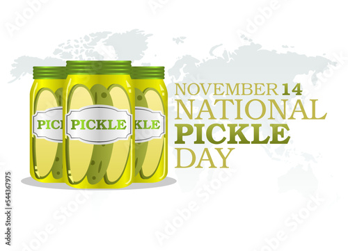 vector graphic of national pickle day good for national pickle day celebration. flat design. flyer design.flat illustration.