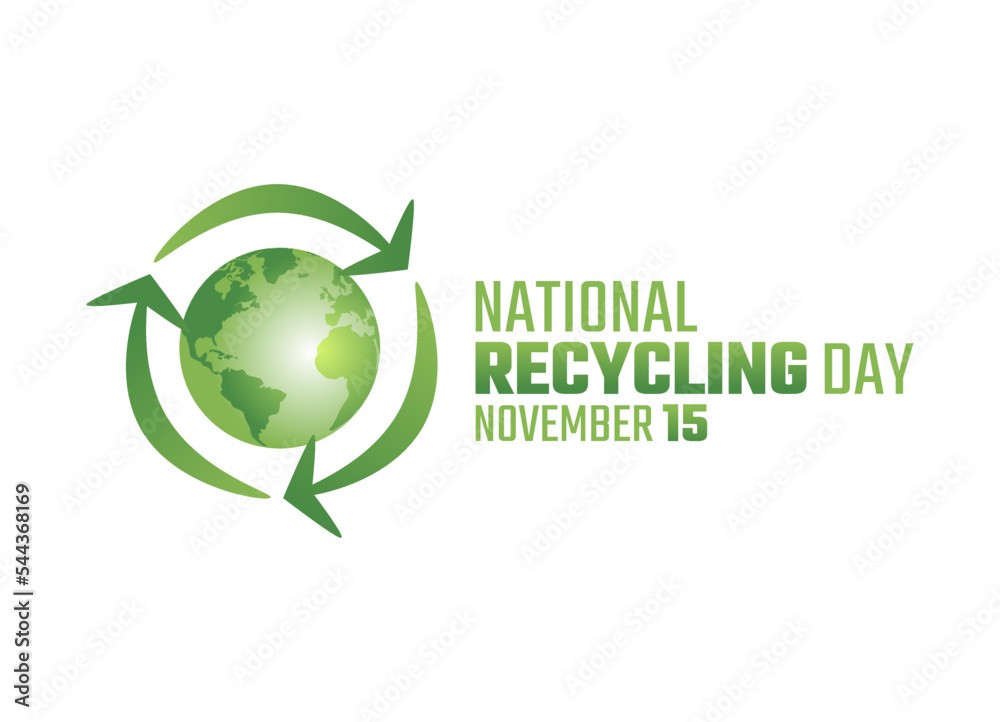 vector graphic of national recycling day good for national recycling