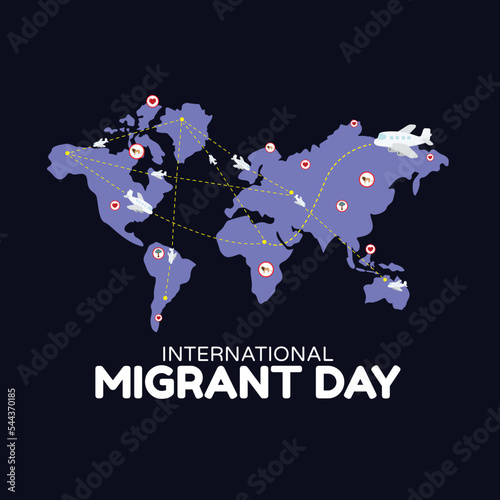 international migrant day illustration vector design