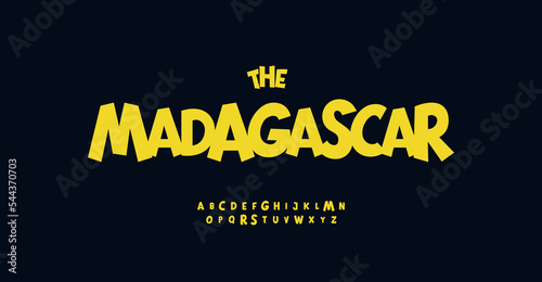 Cheerful and carefree cartoon font for birthday holiday, fest and carnival decorating, funny game logo, playroom text, kids area, children games headline. Playful letters, cute preschool alphabet