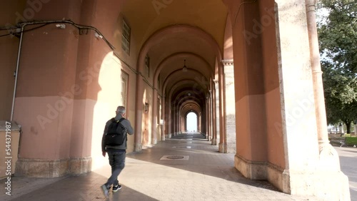 Perugia, Italy, inside the arcade of the prefecture government building photo