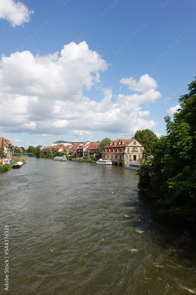 The river and traditional houses in Bamberg, Germany