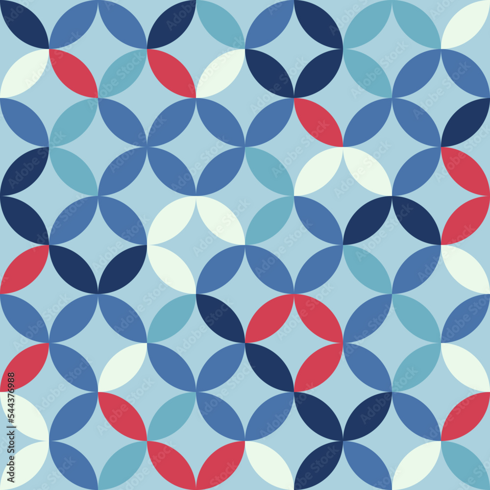Overlapping circles seamless pattern. Vector background. Overlapping circles seamless pattern. Vector background.