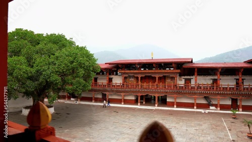 People at the Punakha Dzong in Bhutan