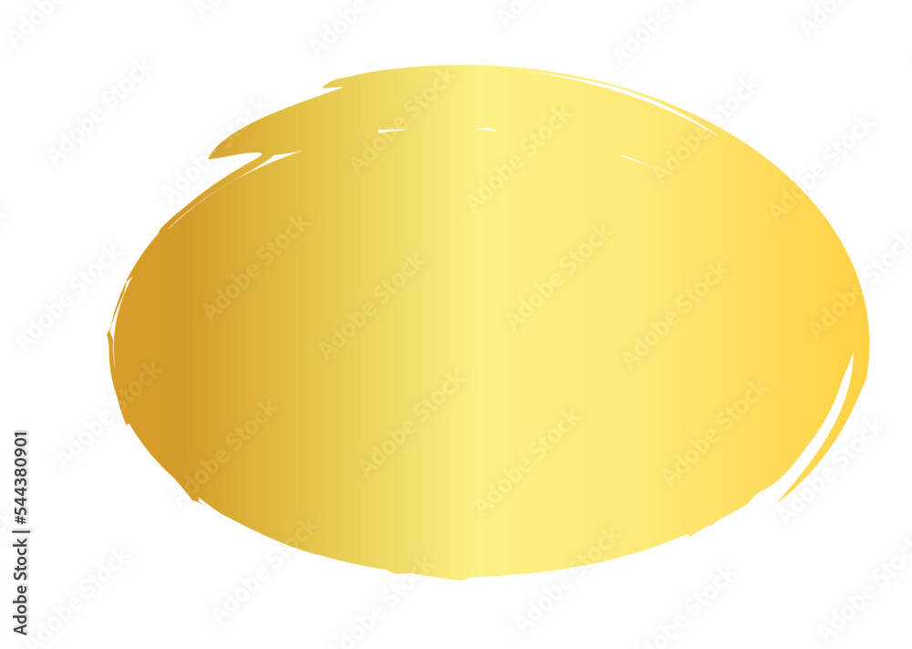 Gold ellipse shape vector illustration