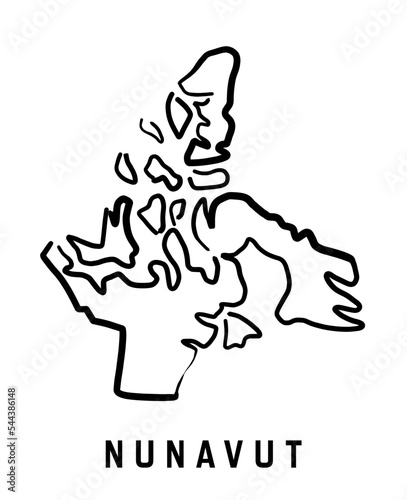 Nunavut Canada province map outline photo