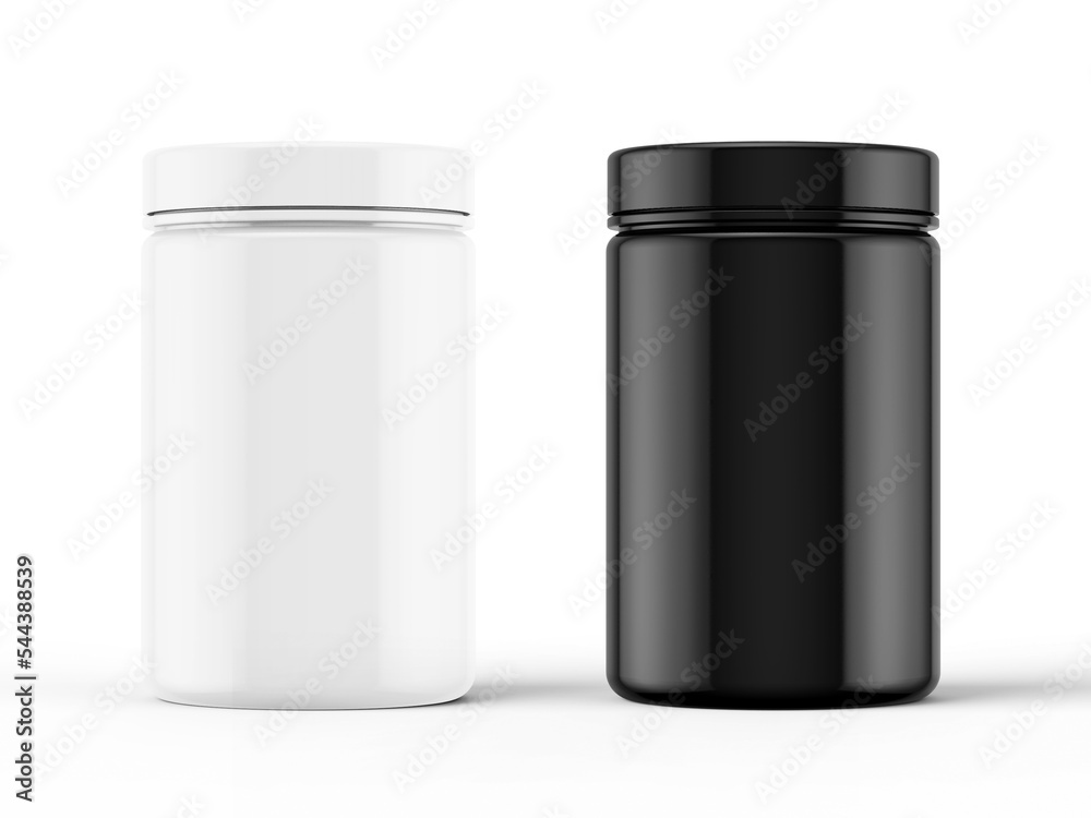 3D Illustration. Supplement bottle isolated on white background 3D Illustration. Supplement bottle isolated on white background