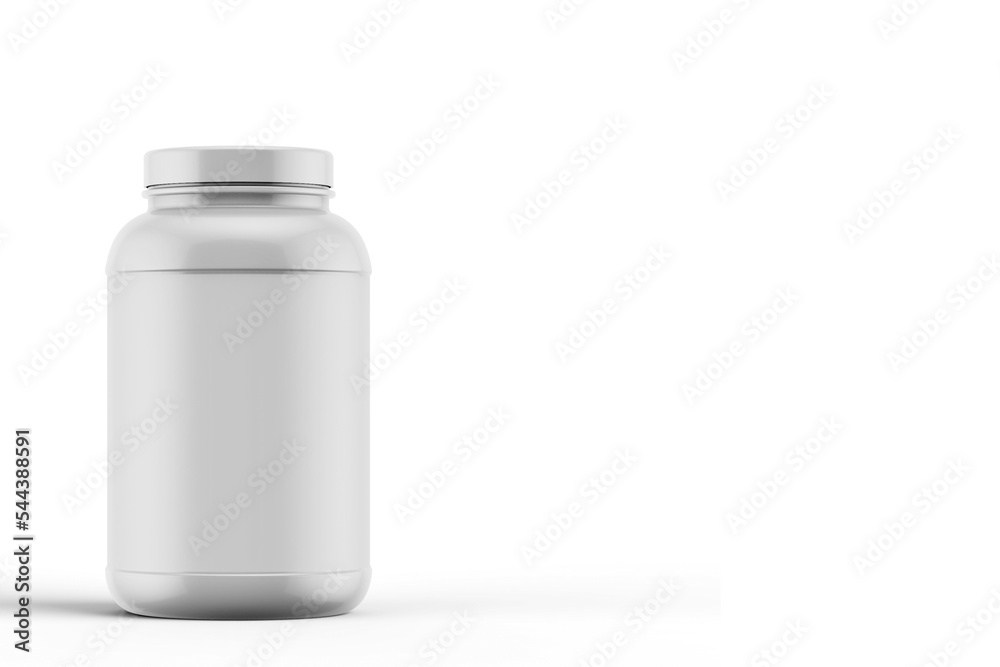 3D Illustration. Supplement bottle isolated on white background 3D Illustration. Supplement bottle isolated on white background