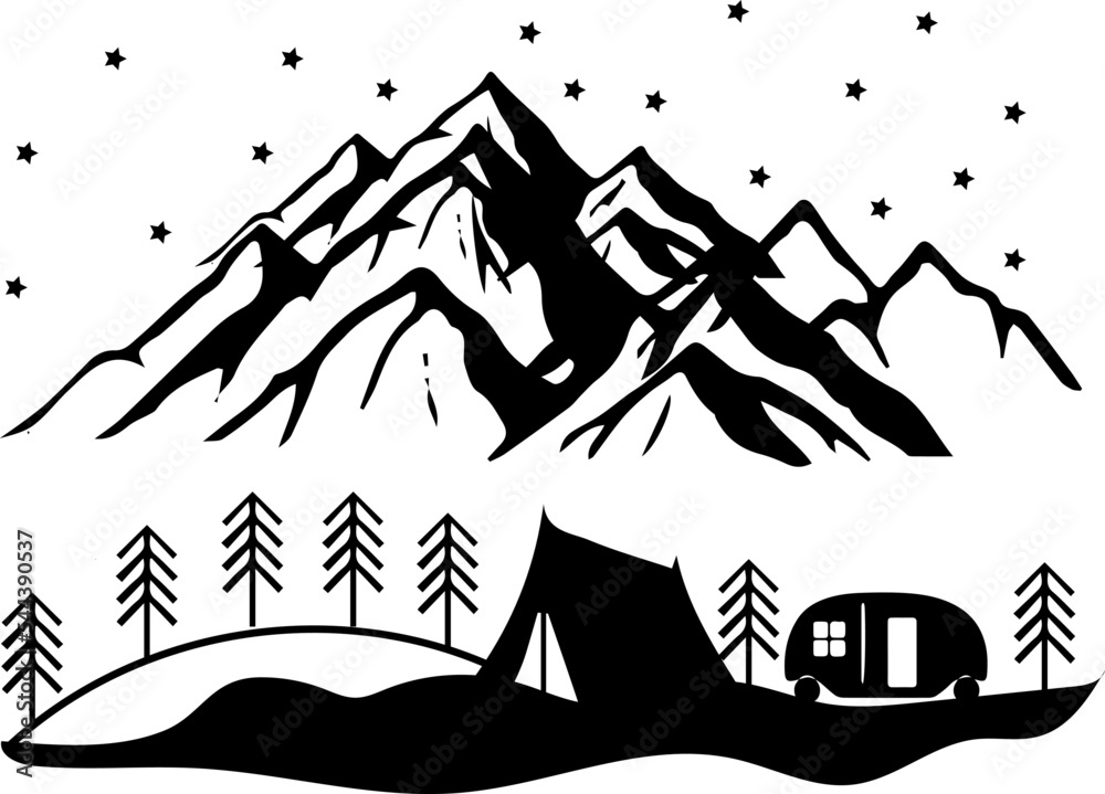 Fototapeta premium Camping adventure