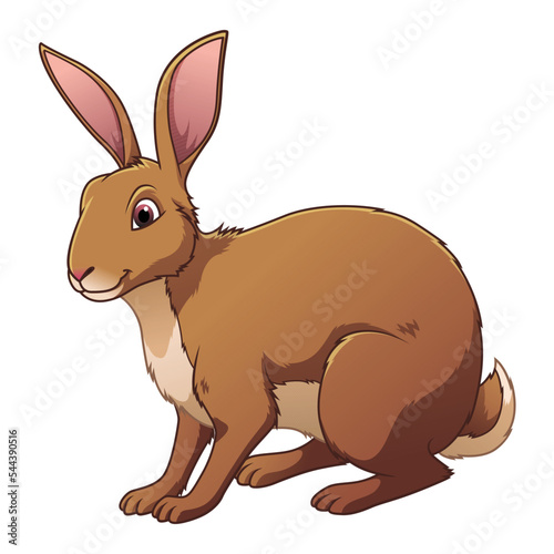Belgian Hare Cartoon Animal Illustration
