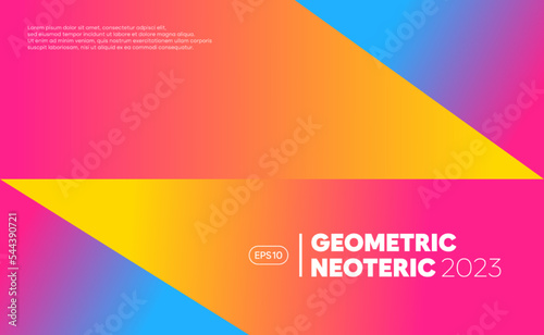 Abstract background with rainbow. Minimal gradient geometric texture background. Creative template, 2022-2023