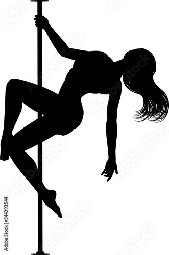 Pole Dancer Woman Silhouette