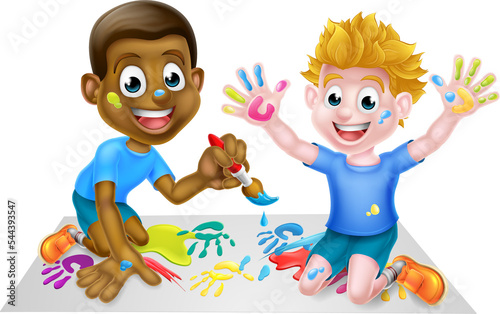 Cartoon Boys Painting