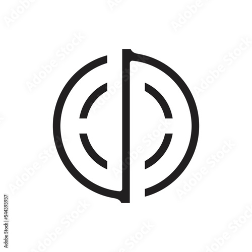 walnut brain simplistic logo vector illustration