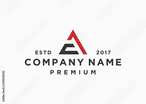 initials letter ac triangle logo design vector illustration template