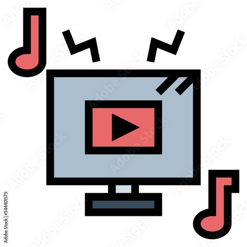 soundtrack filled outline icon style