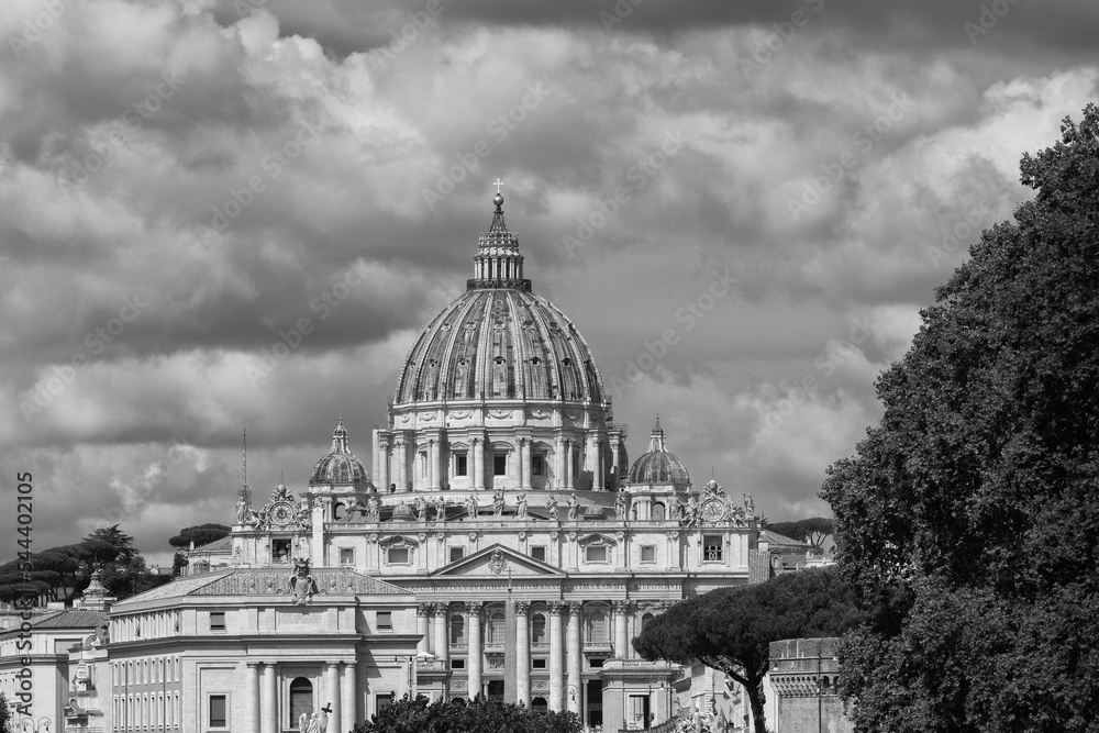 The Papal Basilica of Saint Peter in the Vatican is the church of the Pope. It is in Rome, Italy. Designed principally by Bramante, Michelangelo, Maderno and Bernini