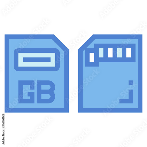 memory card two tone icon style