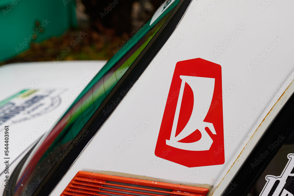 Lada brand sign and text logo boat car manufactured by the russian Avtovaz  Stock Photo | Adobe Stock