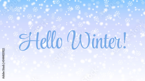 Christmas and New Year background with winter snowfall. Merry Christmas decor for web banner, postcards, prints. Vector Illustration