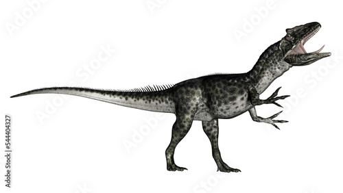 Allosaurus dinosaur roaring - 3D render © Elenarts