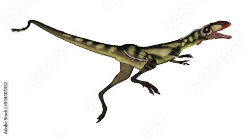 Dilong dinosaur roaring - 3D render © Elenarts