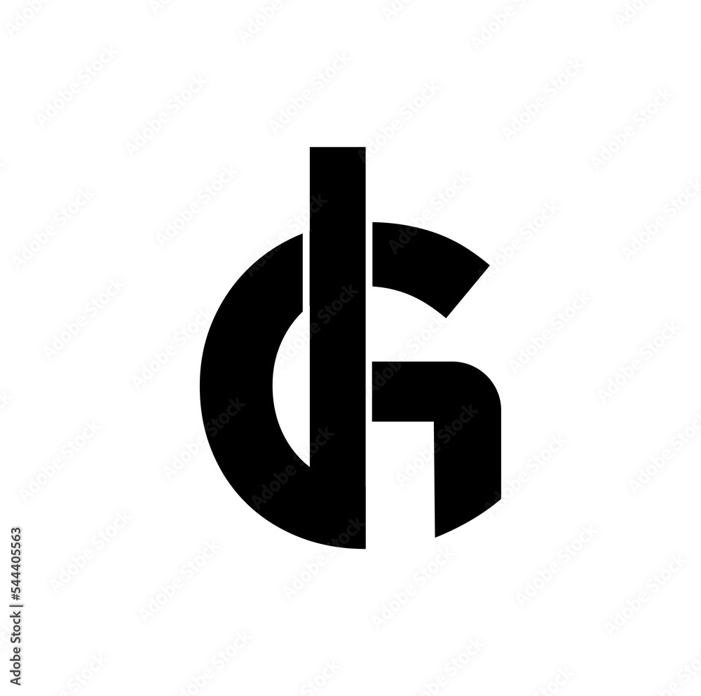 GH brand name initial letters icon. Black HG typography. GH brand name initial letters icon. Black HG typography.