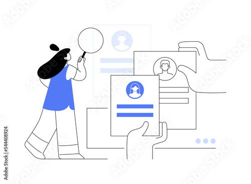 Job seekers abstract concept vector illustration.