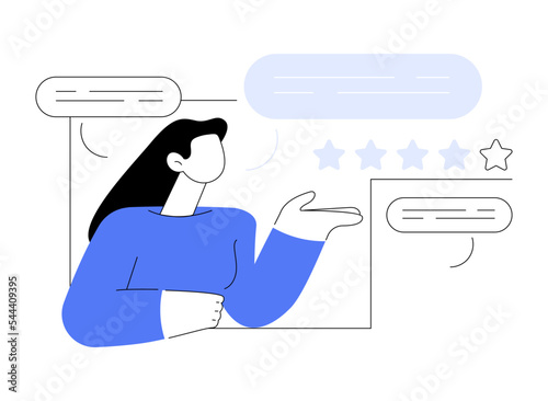 Testimonials abstract concept vector illustration.
