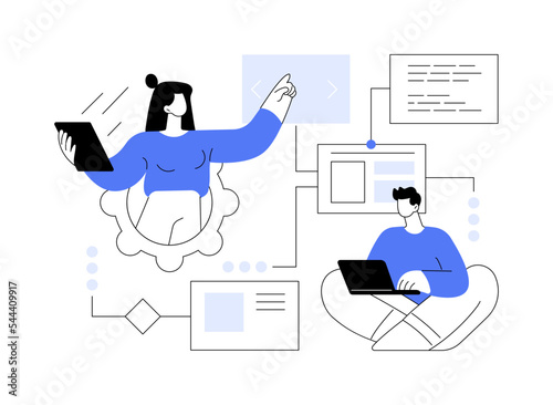 Sitemap creation abstract concept vector illustration.