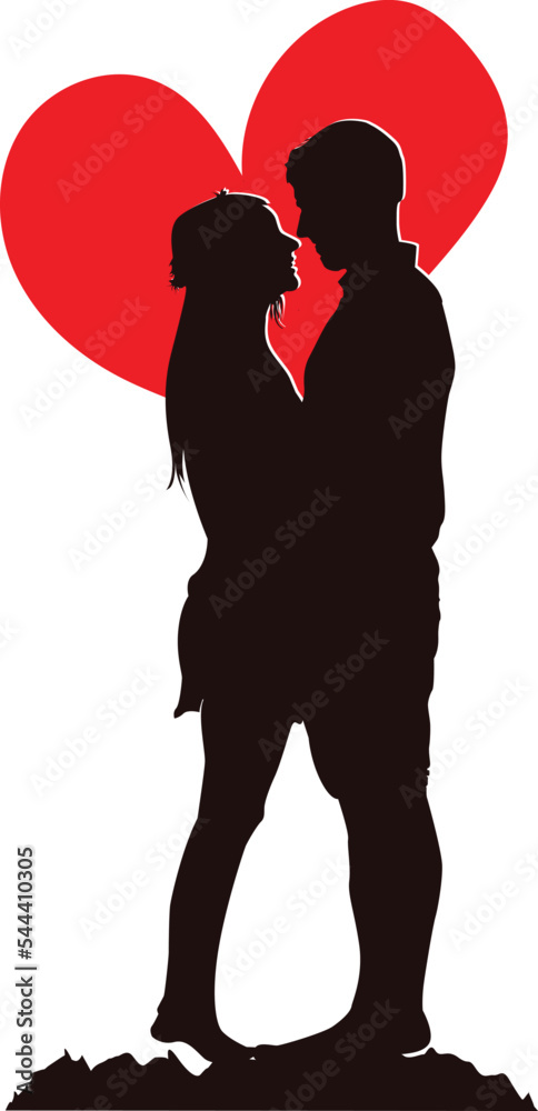 silhouette of a couples kissing