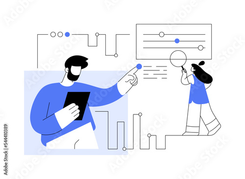 Social media analysis abstract concept vector illustration.