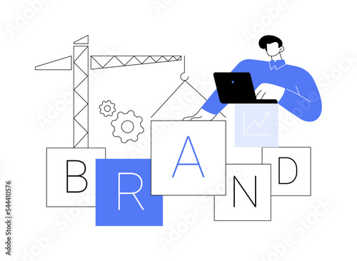 Brand building abstract concept vector illustration.