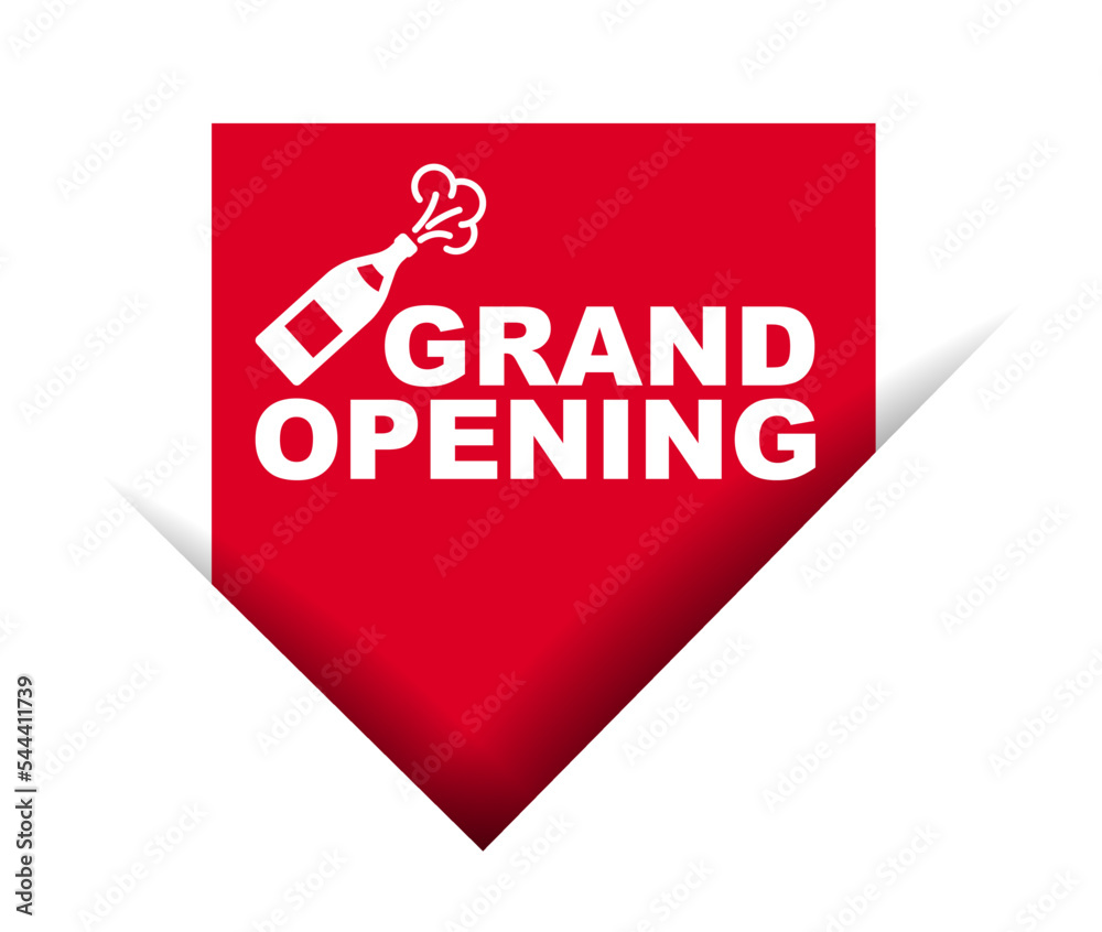 red vector illustration banner grand opening red vector illustration banner grand opening