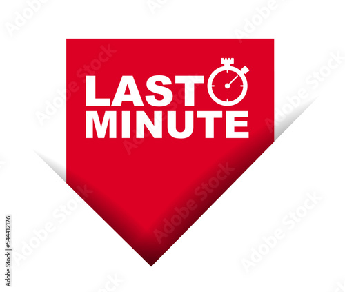 red vector illustration banner last minute