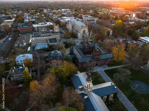 Drone Sunrise in Princeton New Jersey photo