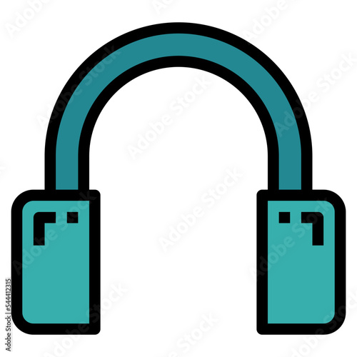 earmuffs filled outline icon style