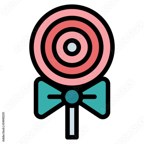 lollypop filled outline icon style