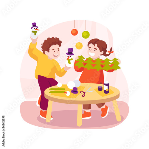 Christmas decoration isolated cartoon vector illustration.