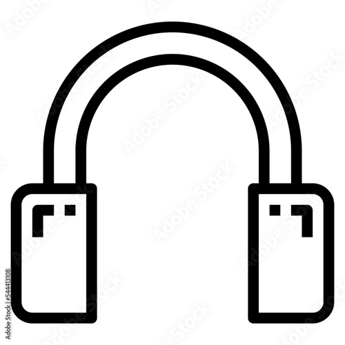 earmuffs line icon style